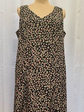 Ladies DANNY & NICOLE Sleeveless V-Neck Floral Dress Size 14